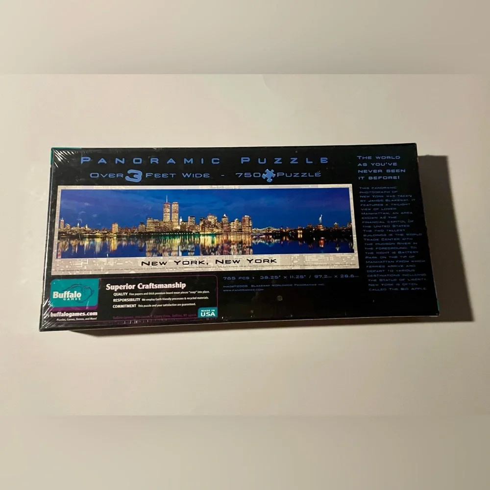 New York City Panoramic Puzzle New Sealed Over 3 Ft 750 Pieces Buffalo Games USA
